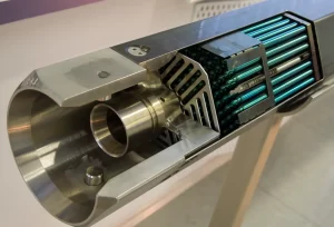 Fragment of a fuel rod element of a nuclear reactor.