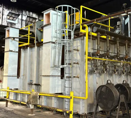 Canton Drop Forge added handrails to the box furnace along with ladders for better fall protection.